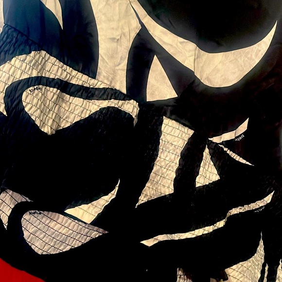 Bebe Y2K cold shoulder 100% silk top Ruffle Bottom Sz S Women - Picture 6 of 7